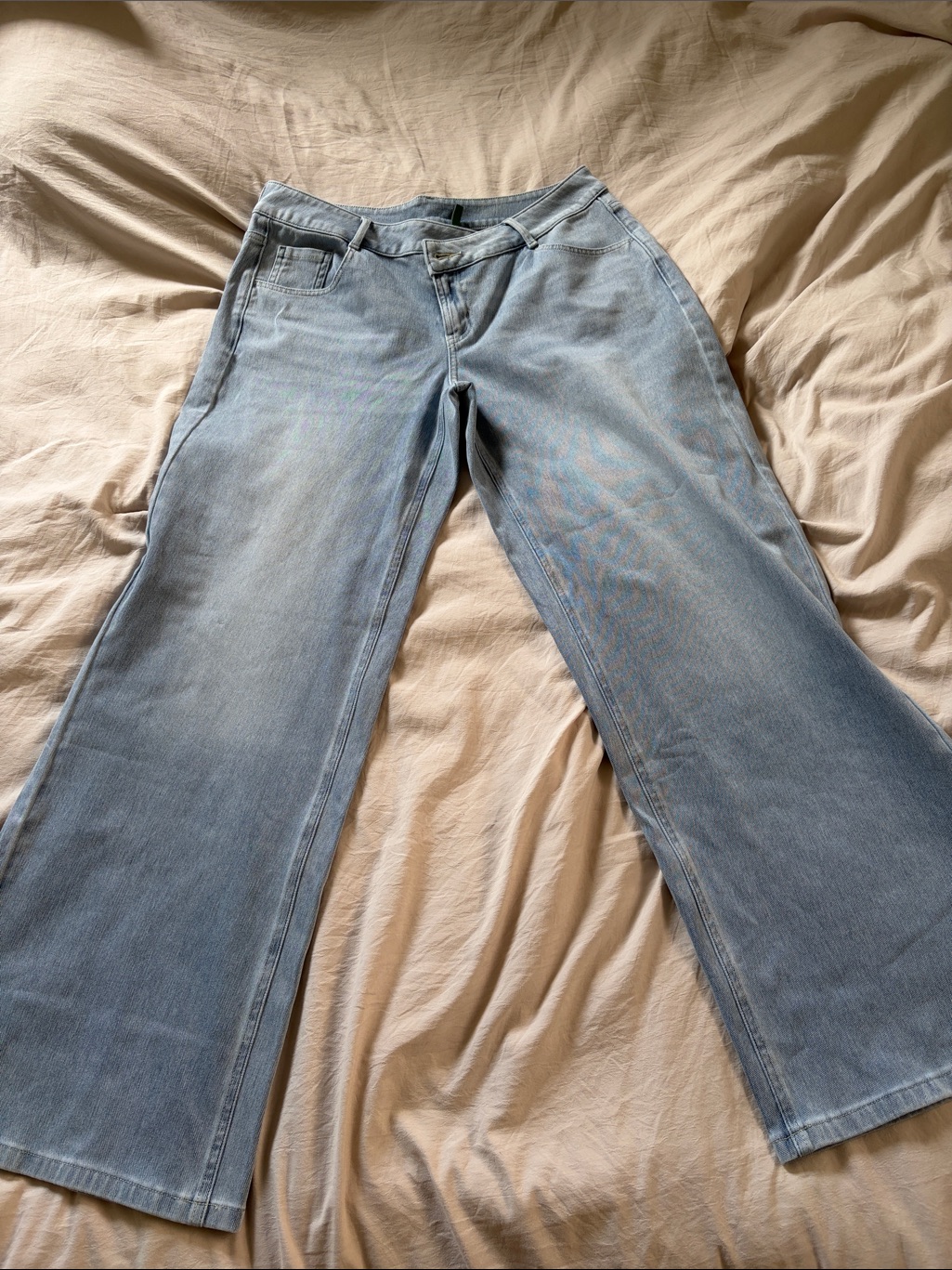 Halara Light Blue Wide-Leg Denim Jeans